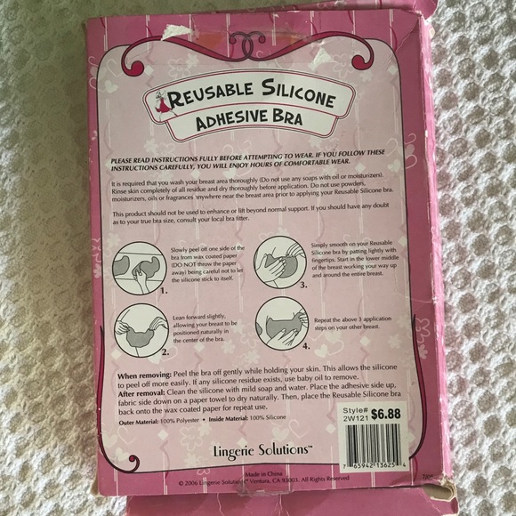 NWT Reusable Silicone Adhesive Bra - Picture 3 of 8